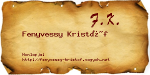 Fenyvessy Kristóf névjegykártya